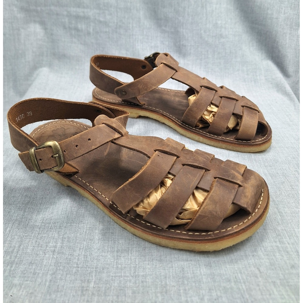 Duckfeet Bornholm Brown Leather Gladiator Fisherman Sandals EU 39 US Women 8.5-9